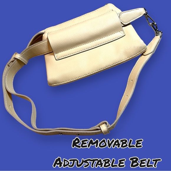 🎉HP🎉 a. new. day Belt Bag Faux Leather Petite in Creamy Yellow   One Size 👜 - Picture 4 of 9